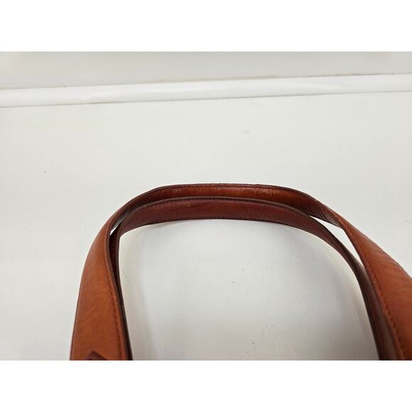 Alfani Brown Leather Satchel with Turn-Lock Closure - Picture 10 of 11